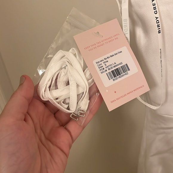 Mia Mini Matte Satin Convertible Dress - White - Picture 8 of 9